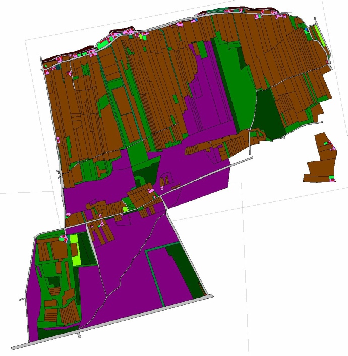 Kaart Grondgebruik Heeseind en Kruisstraat 1832